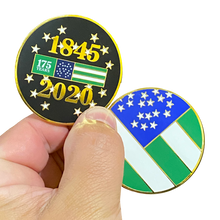 Load image into Gallery viewer, DL8-16 NYPD 175th Anniversary Challenge Coin New York Police Department Flag 1845-2020 Commendation Coin