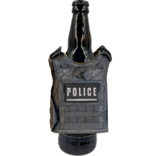 Load image into Gallery viewer, New York City NYC Transit Police Tactical Beverage Bottle Can Cooler Vest with removable patches perfect gift for Challenge Coin collectors