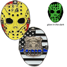 Load image into Gallery viewer, EL11-006 New York City Police Officer Jason Voorhees Challenge Coin Friday the 13th Movie Poster NYPD