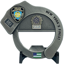 Load image into Gallery viewer, BL9-019 NYPD Officer Sergeant Detective Handcuff Bottle Opener Challenge Coin