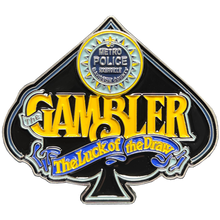 Load image into Gallery viewer, GL14-004 Metro Nashville Police Challenge Coin The Gambler Thin Blue Line