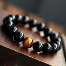 Load image into Gallery viewer, Obsidian Bravery and Protection Bracelet
