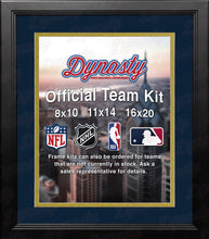 Load image into Gallery viewer, MLB Baseball Photo Picture Frame Kit - San Diego Padres (Navy Matting, Gold Trim)