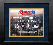 Load image into Gallery viewer, NHL Hockey Photo Picture Frame Kit - Nashville Predators (Navy Matting, Yellow Trim)