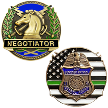 Load image into Gallery viewer, GL14-003 Border Patrol Agent Thin Green Line Negotiator Challenge Coin Honor First