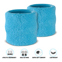 Load image into Gallery viewer, Premium Terry Cloth Cotton Wristband Pair