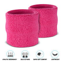 Load image into Gallery viewer, Premium Terry Cloth Cotton Wristband Pair
