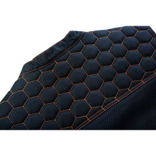 Load image into Gallery viewer, Night Tiger Men's Black Mesh Textile Vest with Orange Diamond Stitch