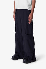 Load image into Gallery viewer, Nylon Rave Cargo Pants - Black