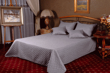 Load image into Gallery viewer, Tache Solid Light Gray Silver Diamond Stitch Bubble Quilted Bedspread Set (DXJ109038-2)