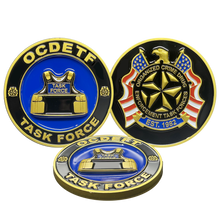 Load image into Gallery viewer, BL17-006 OCDETF Organized Crime DEA Task Force Federal Agent Challenge Coin FBI ATF HSI Police