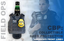 Load image into Gallery viewer, GB2-002 CBP Officer OFO Field Operations Tactical Beverage Bottle or Can Cooler Vest with removable patches perfect gift for Challenge Coin collectors