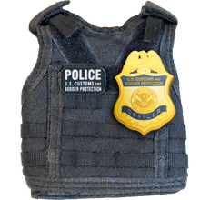Load image into Gallery viewer, GB2-002 CBP Officer OFO Field Operations Tactical Beverage Bottle or Can Cooler Vest with removable patches perfect gift for Challenge Coin collectors