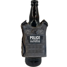 Load image into Gallery viewer, GB2-002 CBP Officer OFO Field Operations Tactical Beverage Bottle or Can Cooler Vest with removable patches perfect gift for Challenge Coin collectors