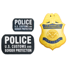 Load image into Gallery viewer, GB2-002 CBP Officer OFO Field Operations Tactical Beverage Bottle or Can Cooler Vest with removable patches perfect gift for Challenge Coin collectors