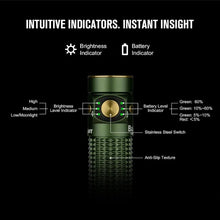 Load image into Gallery viewer, OLIGHT BATON4KITODG Baton 4 Powerful EDC Flashlight 1300 Lumens - OD Green - Premium (With Charging Case)