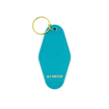 Load image into Gallery viewer, OMG I DGAF Motel Keychain in Aqua Blue