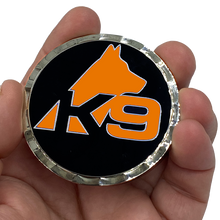 Load image into Gallery viewer, BL7-007 Thin Orange Line Search and Rescue Challenge Coin Fist Paw Bump Police Fire Department Military