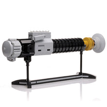 Load image into Gallery viewer, Obi-Wan Lightsaber w/ Stand made with LEGO parts
