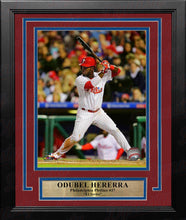 Load image into Gallery viewer, Odubel Herrera Philadelphia Phillies At-Bat MLB Baseball Framed and Matted Photo