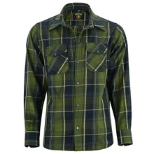 Load image into Gallery viewer, Green forest Men's Outdoor Green Flannel Shirt
