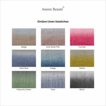 Load image into Gallery viewer, Blue Ombre Linen Curtain