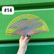 Load image into Gallery viewer, One of a Kind Hand Painted Marbled Wooden Fans - 15 Styles