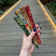 Load image into Gallery viewer, One of a Kind Hand Painted Marbled Wooden Fans - 15 Styles
