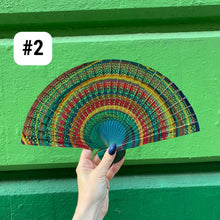 Load image into Gallery viewer, One of a Kind Hand Painted Marbled Wooden Fans - 15 Styles