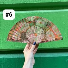 Load image into Gallery viewer, One of a Kind Hand Painted Marbled Wooden Fans - 15 Styles