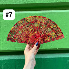 Load image into Gallery viewer, One of a Kind Hand Painted Marbled Wooden Fans - 15 Styles