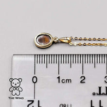 Load image into Gallery viewer, Minimalist Doublet Opal Diamond Pendant Necklace 14k Yellow Gold