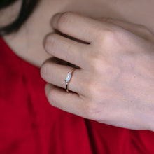 Load image into Gallery viewer, Opal Fossil Shell Diamond Engagement Ring 14K Yellow Gold