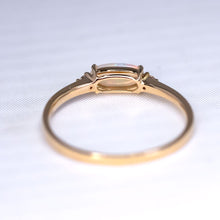 Load image into Gallery viewer, Opal Fossil Shell Diamond Engagement Ring 14K Yellow Gold