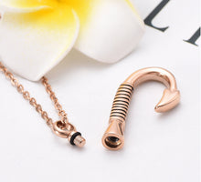 Load image into Gallery viewer, Fishing Hook Cremation Necklace
