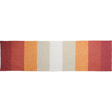 Load image into Gallery viewer, Orange Multi Plaid Table Runner | Double-sided Checkered Stripe Cotton Mat | 56" x 15"