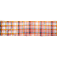 Load image into Gallery viewer, Orange Multi Plaid Table Runner | Double-sided Checkered Stripe Cotton Mat | 56" x 15"