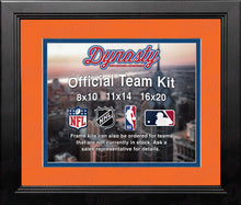 Load image into Gallery viewer, NHL Hockey Photo Picture Frame Kit - Edmonton Oilers (Orange Matting, Blue Trim)