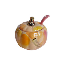 Load image into Gallery viewer, Pumpkin Sugar Pot, Spoon, and Creamer
