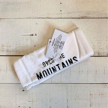 Load image into Gallery viewer, Over The Mountains Tea Towel Thirsty Boy Dish Towel | Cotton Flour Sack Kitchen Towel | 30" x 30"