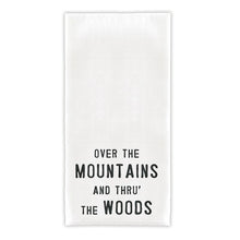 Load image into Gallery viewer, Over The Mountains Tea Towel Thirsty Boy Dish Towel | Cotton Flour Sack Kitchen Towel | 30" x 30"