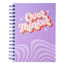 Load image into Gallery viewer, Overthinker Spiral Bound Notebook | Reflective Cover Journal | Retro Violet