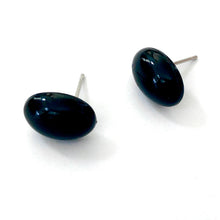 Load image into Gallery viewer, Black  Oval Lucite Stud Earrings
