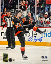 Load image into Gallery viewer, Owen Tippett Goal Celebration Philadelphia Flyers Autographed 11" x 14" Hockey Photo
