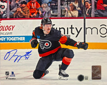 Load image into Gallery viewer, Owen Tippett Knee Celebration Philadelphia Flyers Autographed 11" x 14" Hockey Photo