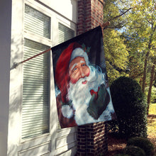 Load image into Gallery viewer, A Little Bird Told Me Santa Claus Flag Canvas House Size PJC1001CHF