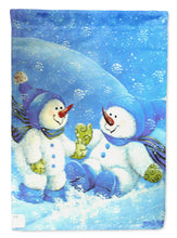 Load image into Gallery viewer, Blue Snow Baby Snowman Garden Flag – Decorative Outdoor Yard Flag PJC1007GF