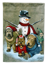 Load image into Gallery viewer, Gather your Friends Snowman with Dogs Flag Canvas House Size PJC1010CHF