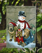Load image into Gallery viewer, Gather your Friends Snowman with Dogs Garden Flag - Outdoor Decorative Yard Flag