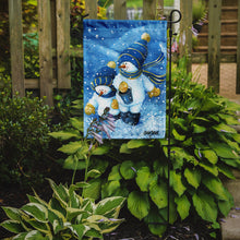 Load image into Gallery viewer, Gathering Snowflakes Snowman Garden Flag – Decorative Outdoor Yard Flag PJC1011GF